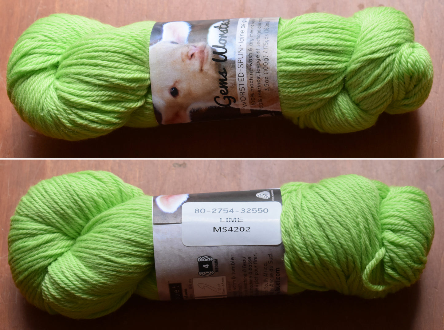 Worsted Merino Yarns - 100 gms - 175 yds 160 m